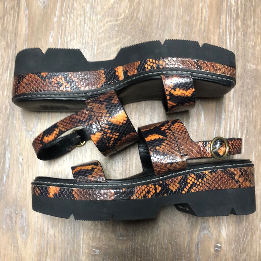 Faux Snakeskin Sandals